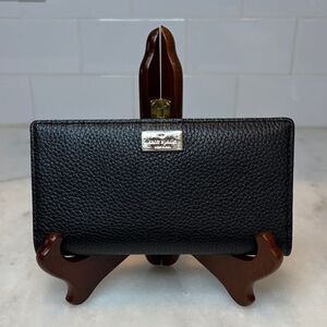 Kate Spade Wallet Pebbled Leather Compact Slim Snap Closure